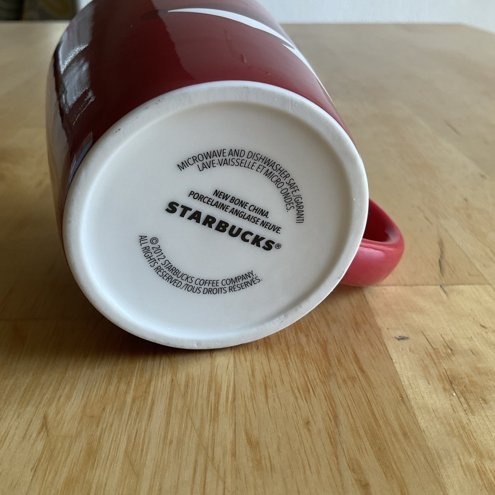 Starbucks Coffee Tea Mug 2012 Red Fox Tail Handle New Bone China - Picture 7 of 7